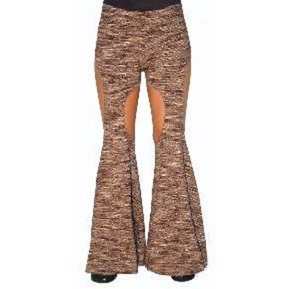 New Gold Klimt Bellydance Garter Pants Knit L & Matching Ruffle Scarf - Picture 2 of 4